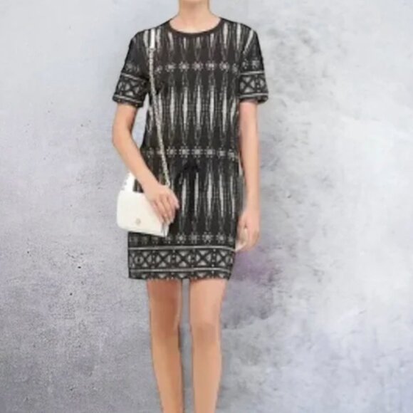 Tory Burch DRAWSTRING WAIST T-SHIRT DRESS - BOLOGAN KNIT DRESS A, Size: L - Picture 4 of 11